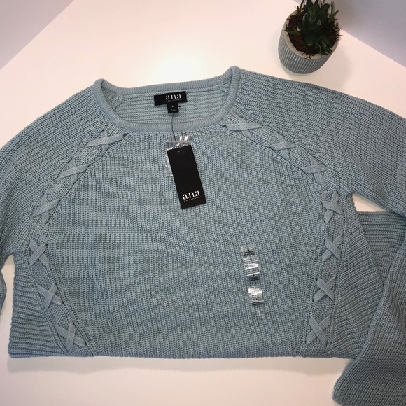 A.N.A long-sleeved crewneck blue sweater - Picture 1 of 7